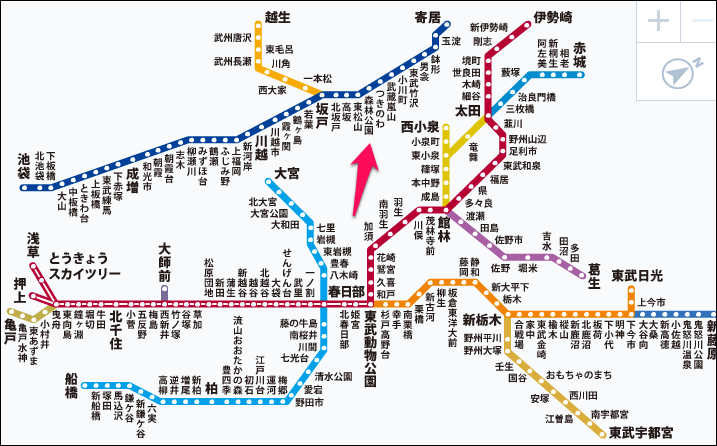 東横線の直通運転による停車駅とマップ 副都心線 東武東上線 西武