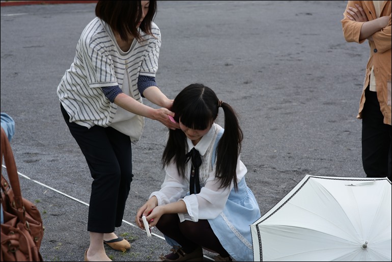 お母様の同伴です。