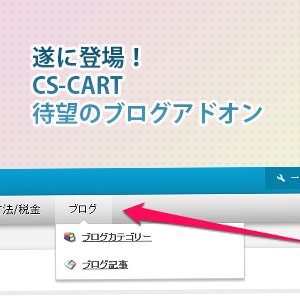 ネットショップオーナーに朗報！CS-CARTで簡単にブログが書けるアドオン(無料)を作ってもらいました。